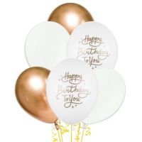 Happy Birthday To You Latex Luftballon 30 cm - PartyDeco - 6 Stück