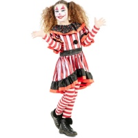 Gestreiftes Clownskostüm für Mädchen