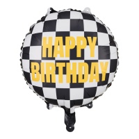 Racing Happy Birthday Luftballon 45 cm