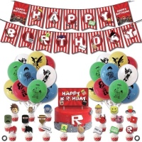 Lego Ballon, Girlande und Toppers Kit - Monkey Business - 23 Teile.