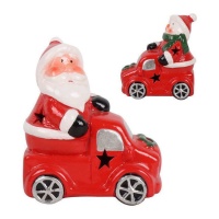 Weihnachtsautofigur mit Licht 11,4 x 10,5 x 6,7 cm - 1 Stück