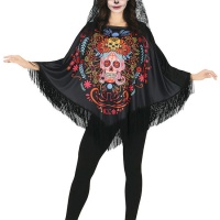 Day of the Dead Poncho für Frauen