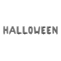 Halloween Buchstabenballon schwarz 230 x 35 cm - PartyDeco