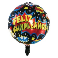 Happy Birthday Comic-Ballon 45 cm