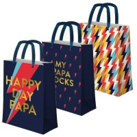 Papa Rocks sortierte Geschenktüte 26 x 10 x 32 cm - 1 St.