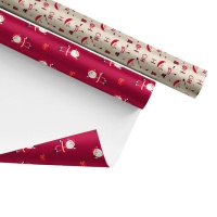 Weihnachtsmann-Geschenkpapier 2,00 x 0,70 m - 1 St.