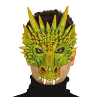 Halbgesichtsmaske grüner Drache