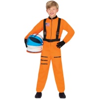 Orangefarbenes Nasa Astronautenkostüm für Kinder