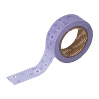 Washi Tape Blumen und Schleifen flieder - 10 m