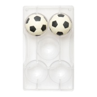 Fußballform für Schokolade 20 x 12 cm - Decora - 5 Kavitäten