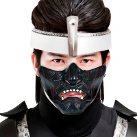 Unheimliche japanische Halbgesichtsmaske