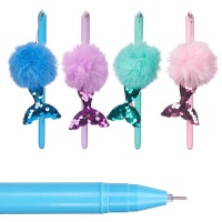 Meerjungfrau Stift mit Pompon - 1 St.