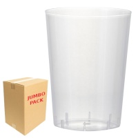 600 ml breite transparente Kunststoffbecher - 240 Stück.