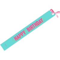 Happy Birthday Band mint fluorine Farbe 150 x 10 cm