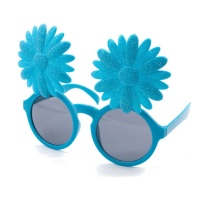 Blaue Blumen-Sonnenbrille