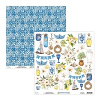 Scrapbooking Papier von Mediterranean Heaven - Mintay Papers - 1 Blatt