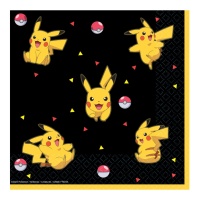 Pokemon Picachu Servietten 16,5 x 16,5 cm - 16 Stk.