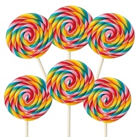 Spirale Sommerfarben Bonbon-Lutscher 55 gr - 36 Stück