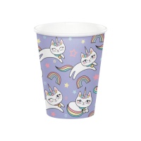 Einhorn-Katzenbecher 250 ml - 8 Stück