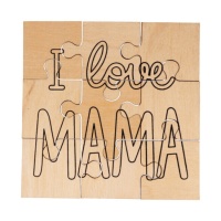 I Love Mama Holzpuzzle 14 x 14 cm - Artemio