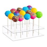 Transparenter Cake-Pop-Halter mit 20 Löchern - Pastkolor - 2 Stk.