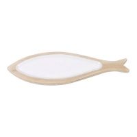 Weißer Fisch Taschenhalter 28,8 x 9,2 cm - DCasa