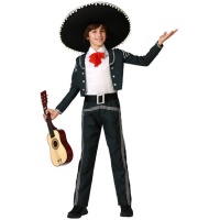 Elegantes schwarzes Mariachi Kostüm für Kinder