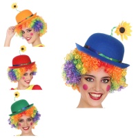 Clownshut mit Blume