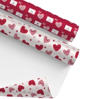 Love Geschenkpapier mit Umschlag 2,00 x 0,7 m - 1 Stück