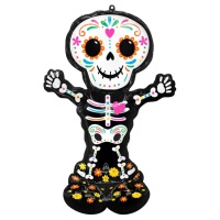 XL Catrina Skelett Silhouette Luftballon 1,32 x 0,88 m - Anagramm