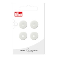 Weiße Knöpfe mit 4 Ösen von 1,5 cm - Prym - 4 Stück.