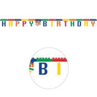 Lego Happy Birthday Girlande 2,13 m