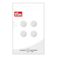 1,2 cm weiße Knöpfe mit zwei Löchern - Prym - 4 Stück.