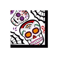 Day of the Dead Servietten 16,5 x 16,5 cm - 12 Stück