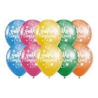 Happy Birthday Luftballons 30cm bunt - 10 Stk.