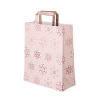 Weihnachtsgeschenk-Tasche 42 x 30 x 10 cm rosa - 1 Stk.