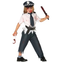 Zombie Cop Kostüm für Kinder