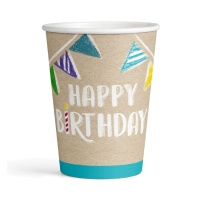 Kraft Happy Birthday Becher 250 ml - 8 Stk.