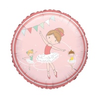 Ballerina runder Luftballon 43 cm - Anagramm