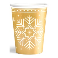 Goldene Winterbecher 270 ml - 6 Stück.