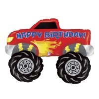 Monster Truck Happy Birthday Luftballon 1,02 m - Grabo