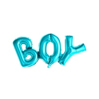 Türkisblauer Boy Buchstabenballon 67 x 29 cm - PartyDeco