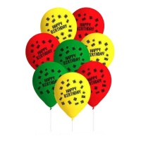 Happy Birthday Lego Latex Ballons - 8 Stk.