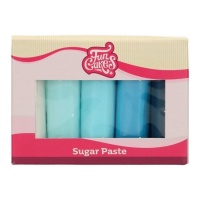 Fondant Satz von 5 Farben blau Palette 500 gr - FunCakes