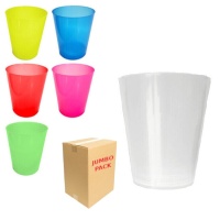 Plastikbecher 500 ml breite Farben - 384 Stück