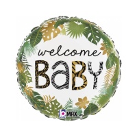 Dschungel Welcome Baby Rundballon 46cm - Grabo