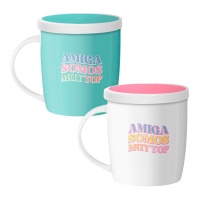 350 ml Becher Amiga somos muy top mit Teefilter - 1 St.