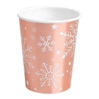 Rose Gold Schnee Gläser 270 ml - 6 Stück.