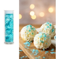 Blaue Schneeflockenstreusel 1g