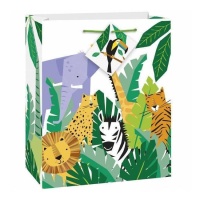 Safari Animals Geschenktasche 23 x 17,8 x 10,5 cm - 1 St.